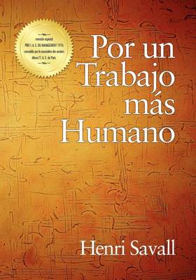 Book cover for Por Un Trabajo Mas Humano (PB)