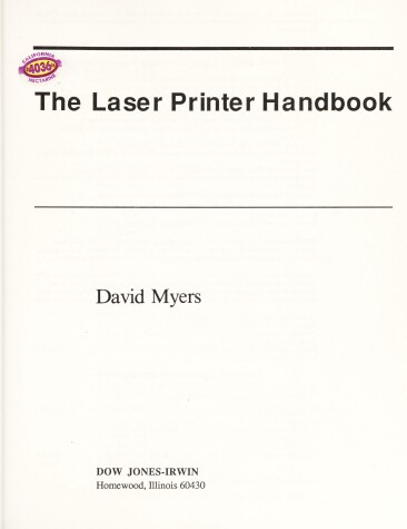 Book cover for Laser Printer Handbook