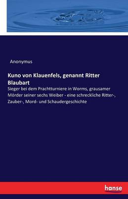 Book cover for Kuno von Klauenfels, genannt Ritter Blaubart