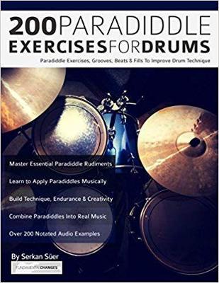 Book cover for 200 Paradiddle Exercises For Drums