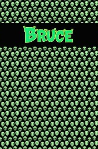 Cover of 120 Page Handwriting Practice Book with Green Alien Cover Bruce