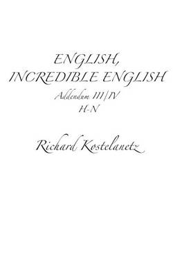 Book cover for English, Incredible English Addendum III/IV