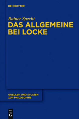 Cover of Das Allgemeine bei Locke