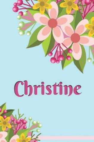 Cover of Christine Personalized Blank Lined Journal Notebook