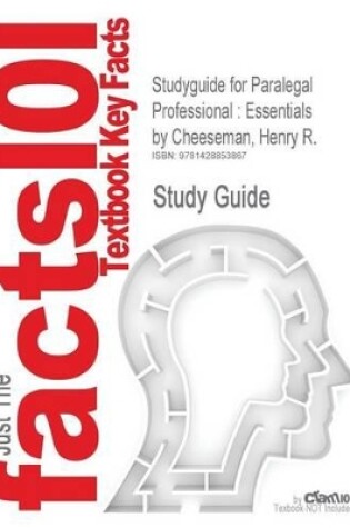 Cover of Studyguide for Paralegal Professional