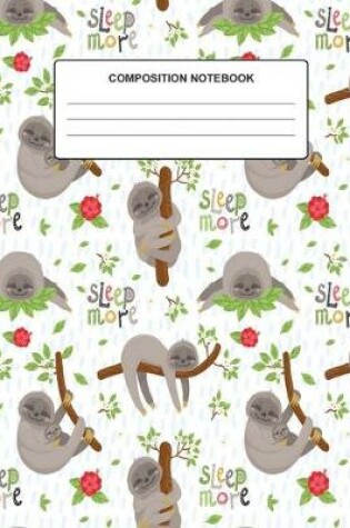 Cover of Composition Notebook Sloth