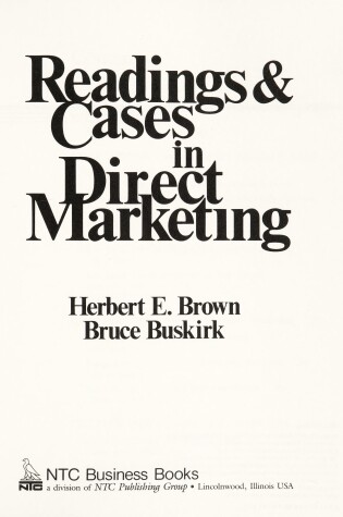 Cover of Readings and Cases in Direct Marketing