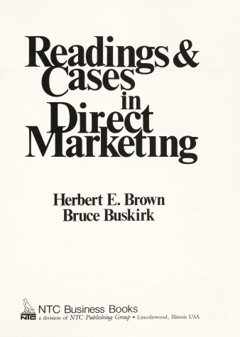 Book cover for Readings and Cases in Direct Marketing