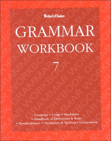 Book cover for Writers Choice:Grammar G.7 '96 -Wk Bk SE