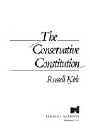 Cover of Conservative Constitution