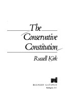 Book cover for Conservative Constitution