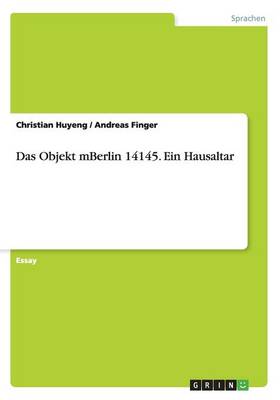 Book cover for Das Objekt mBerlin 14145. Ein Hausaltar