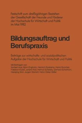 Cover of Bildungsauftrag und Berufspraxis