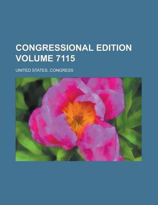 Book cover for Congressional Edition Volume 7115