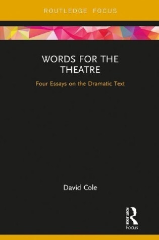 Cover of Words for the Theatre