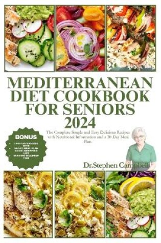 Cover of mediterranean diet cookbook for seniors 2024