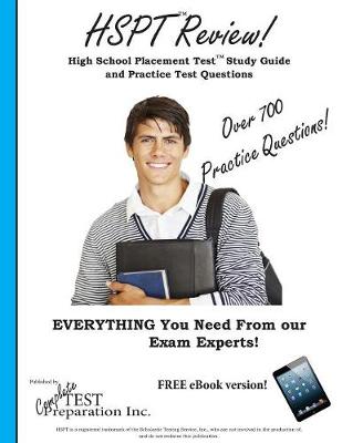 Book cover for HSPT Review! High School Placement Test Study Guide and Practice Test Questions