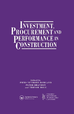 Book cover for Investment, Procurement and Performance in Construction