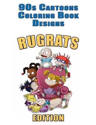 Book cover for 90s Cartoons Coloring Book Designs