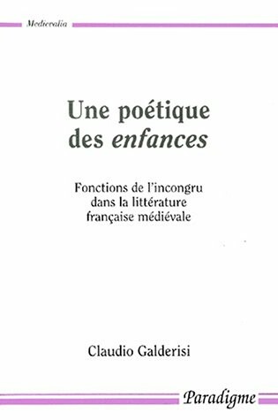 Cover of Une Poetique Des Enfances