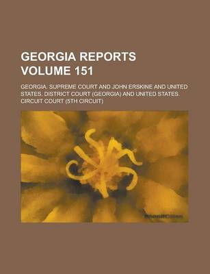 Book cover for Georgia Reports Volume 151