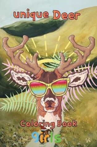 Cover of Unique Deer Coloring book girls