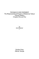 Cover of The Bavli's One Statement