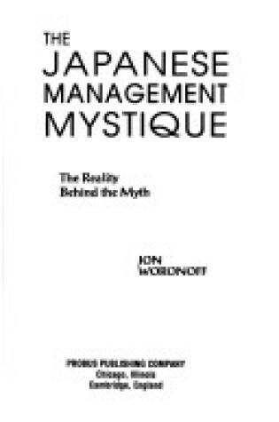 Cover of The Japanese Management Mystique