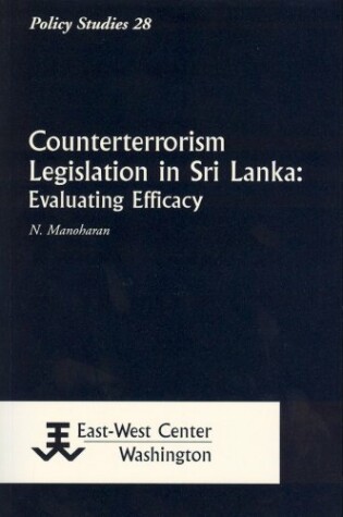 Cover of Counterterrorism Legislation in Sri Lanka