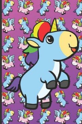 Cover of Blue and Pink Unicorns Notebook