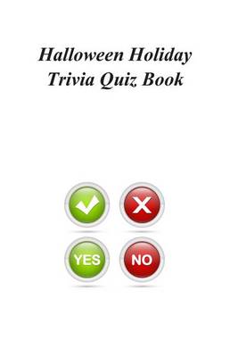 Book cover for Halloween Holiday Trivia Quiz Book