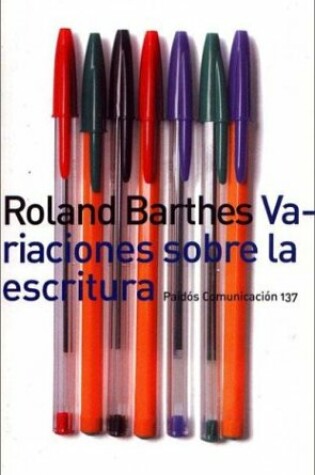Cover of Variaciones Sobre La Escritura