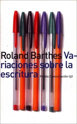 Book cover for Variaciones Sobre La Escritura