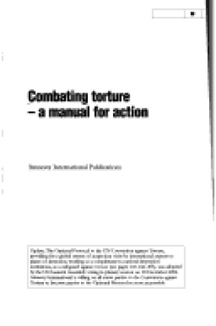 Cover of Combating Torture