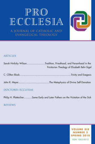 Cover of Pro Ecclesia Vol 19-N2
