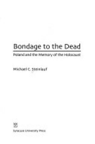 Cover of Bondage to the Dead