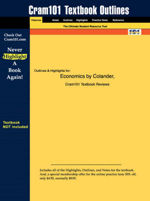 Book cover for Studyguide for Economics by Colander, ISBN 9780072549027