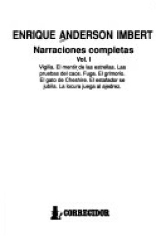 Cover of Narraciones Completas - Vol. I