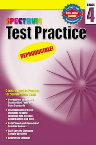 Cover of Test Practice, Grade 4