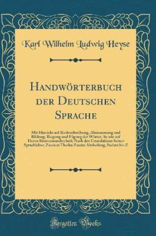 Cover of Handwörterbuch Der Deutschen Sprache