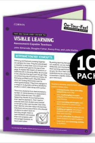 Cover of BUNDLE: Almarode: The On-Your-Feet Guide to Visible Learning: Assessment-Capable Teachers: 10 Pack