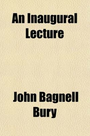 Cover of An Inaugural Lecture