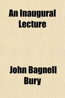 Book cover for An Inaugural Lecture