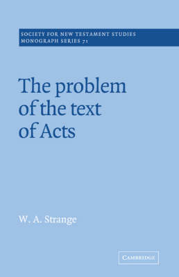 Cover of The Problem of the Text of Acts