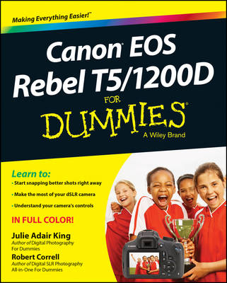 Book cover for Canon EOS Rebel T5/1200D For Dummies