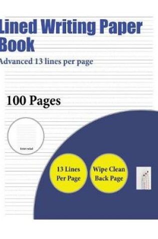 Cover of Lined Writing Paper Book (Advanced 13 lines per page)