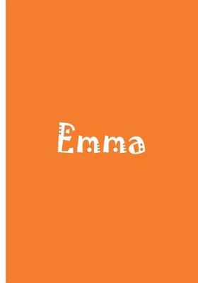 Book cover for Emma - Light Orange Personalized Notebook