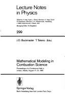 Cover of Mathematical Modeling in Combustion Science