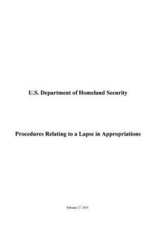 Cover of Procedures Relating to a Lapse in Appropriations