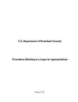 Book cover for Procedures Relating to a Lapse in Appropriations